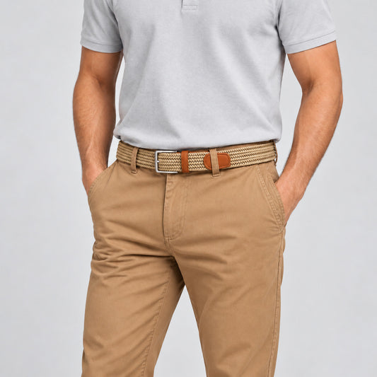 Terra Beige Men's Belt