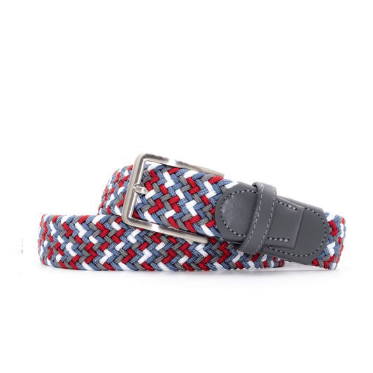 Chaos jean, red and white men's belt from Beltology