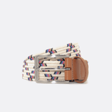 Helix cream, black, blue and pink men's belt from Beltology