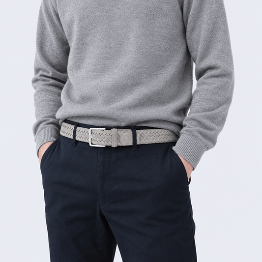 Newton Light Grey Men's Belt