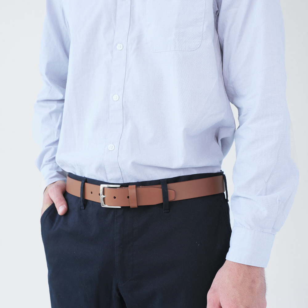 Nexus Brown Leather Men's Belt