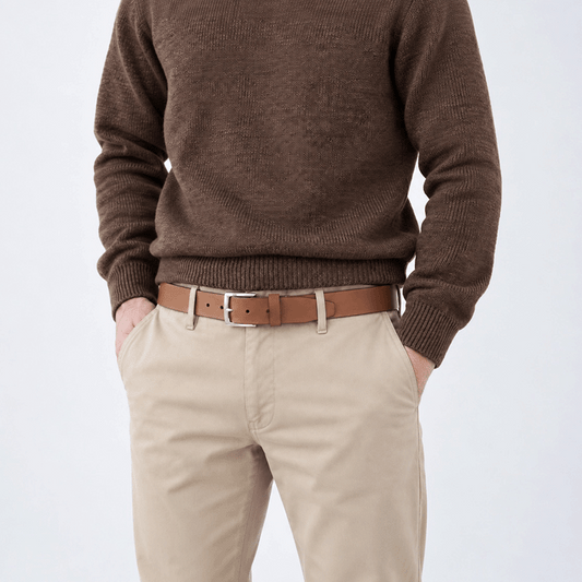 Nexus Brown Leather Men's Belt