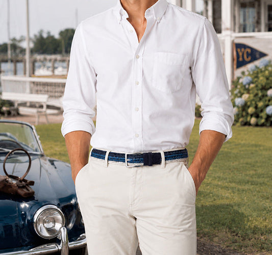 Man wearing a preppy Beltology belt