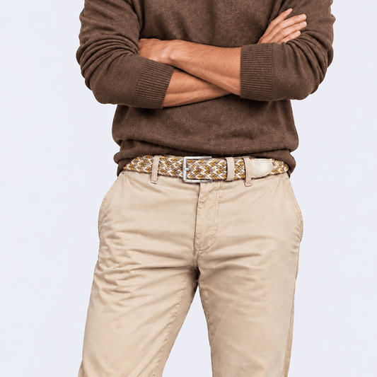 Chaos Cream/White/Yellow Men's Belt