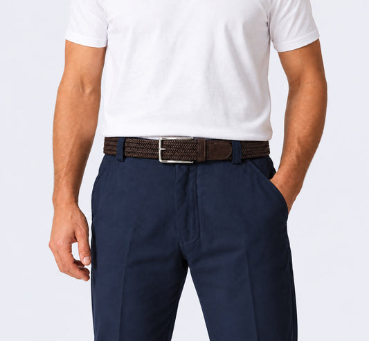 Litmus Dark Brown Leather Men's Belt