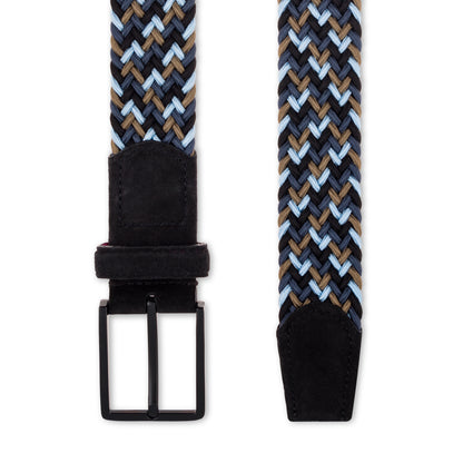 Chaos woven men's belt on a white background 