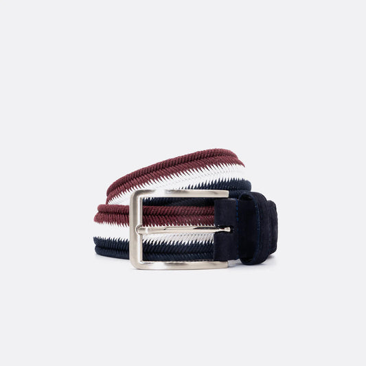 Arrow Navy/White/Burgundy Men's Belt