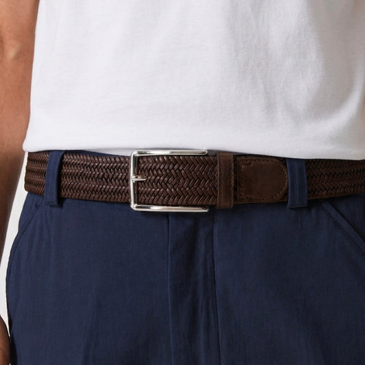 Litmus Dark Brown Leather Men's Belt