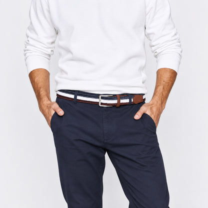Arrow Navy/White/Burgundy Men's Belt