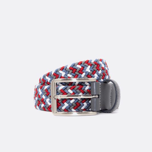 Chaos jean, red and white men's belt from Beltology