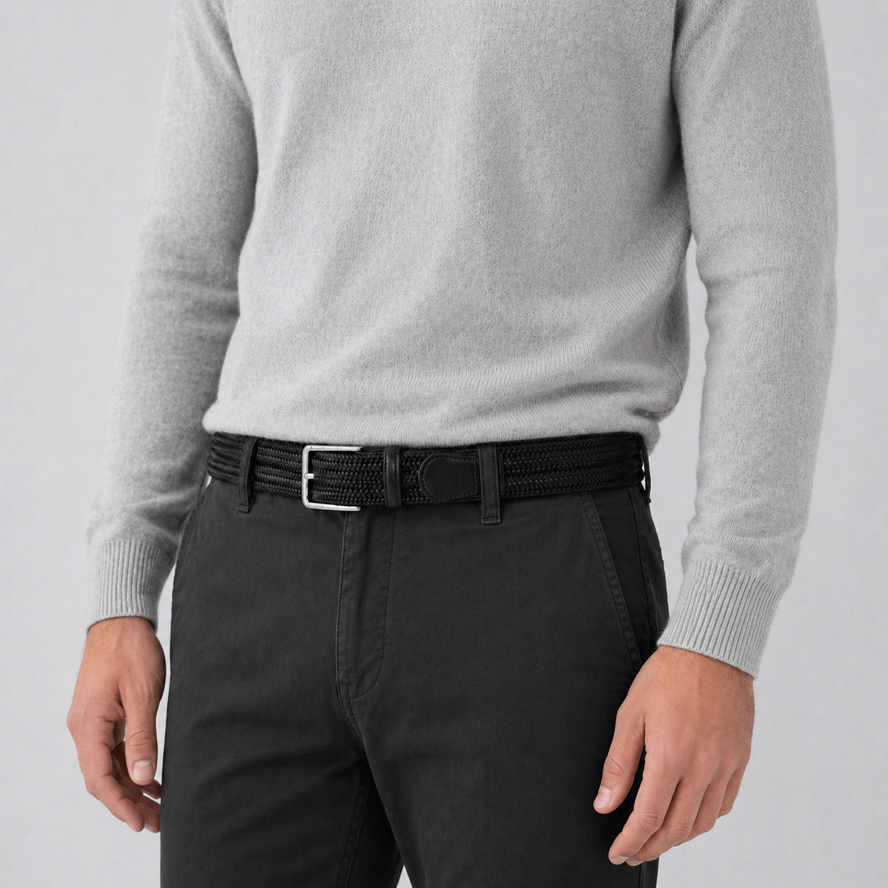 Litmus Black Leather Men's Belt