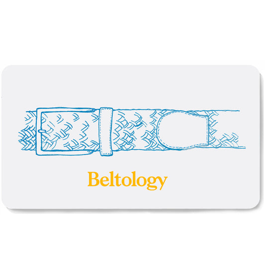 A mens belt gift card from Beltology